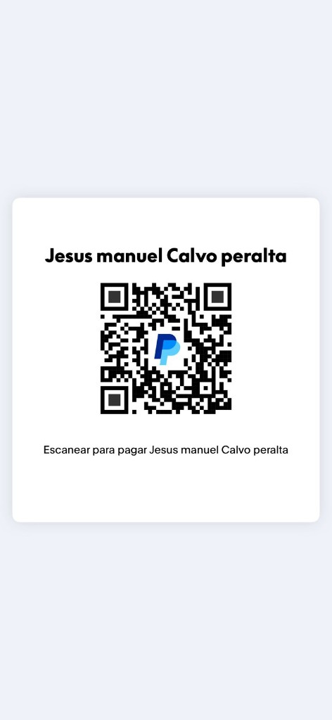 Código QR para pagar con PayPal